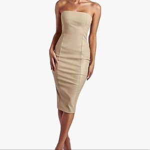 Faux Leather Cream/Ivory Dress